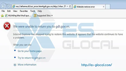 Sửa lỗi We were unable to return you to gdt.gov.vn khi nộp thuế qua mạng