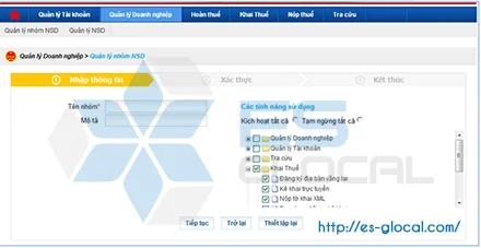 Các chức năng Quản lý doanh nghiệp của hệ thống thuế điện tử (Etax)