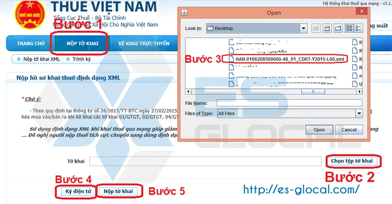 Nộp BCTC qua mạng mới nhất