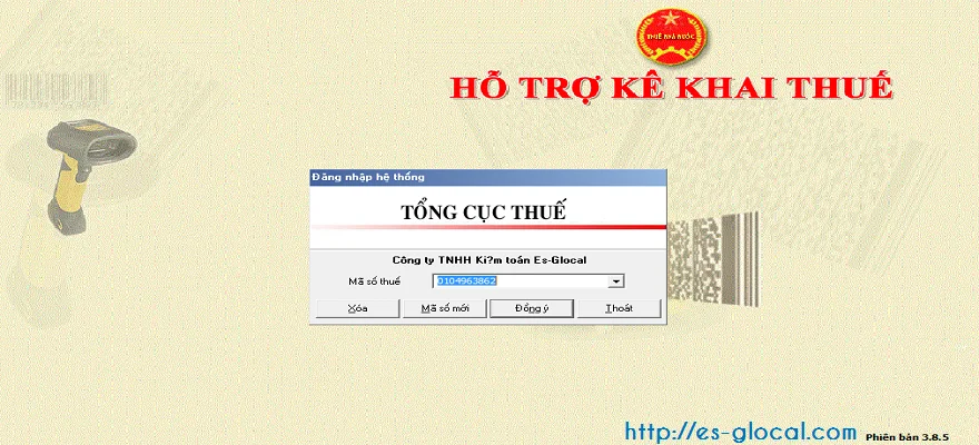 HTKK phiên bản 3.8.5 nâng cấp mới nhất