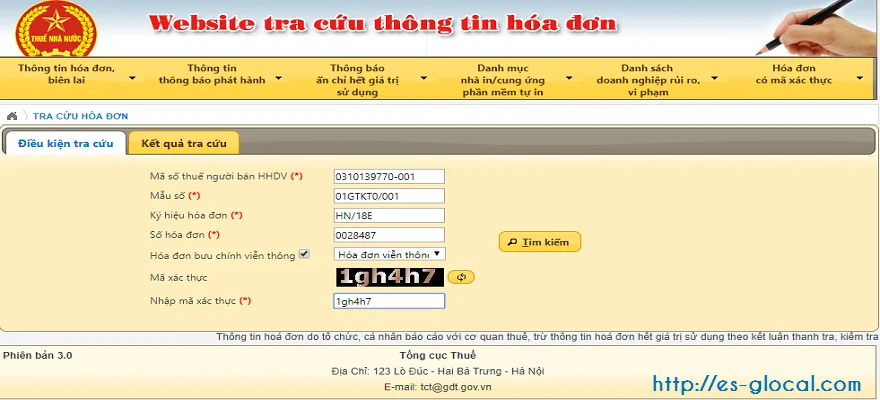 Tra cứu hóa đơn 2