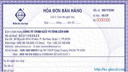 Mẫu Hóa đơn bán hàng mới nhất 2020 theo Thông tư 39