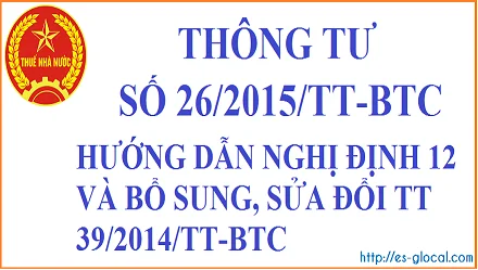 Thông tư số 26/2015/TT-BTC ngày 27 tháng 02 năm 2015