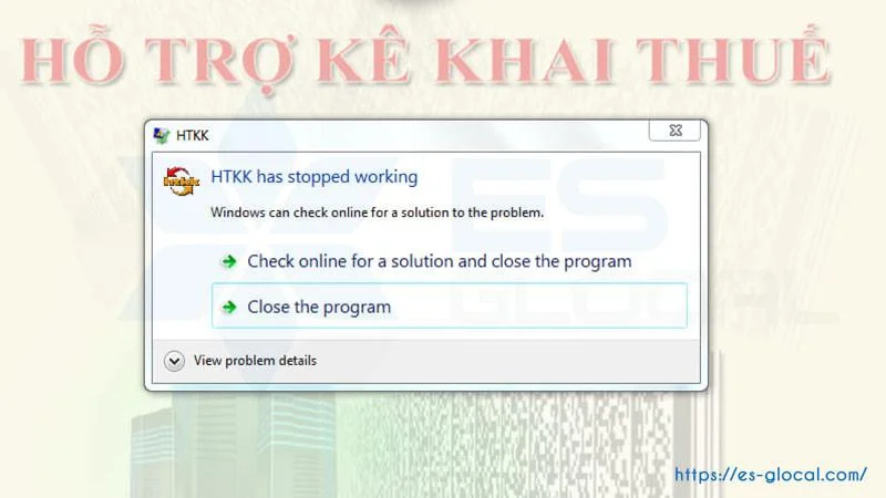 Màm hình hiện htkk has stopped working