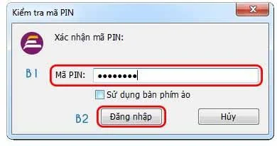 Gõ mật khẩu và chọn đăng nhập