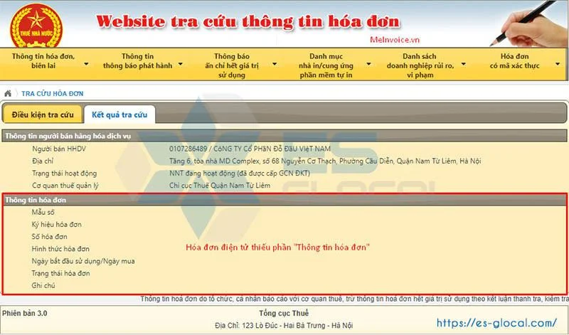 Tra cứu hóa đơn điện tử 5