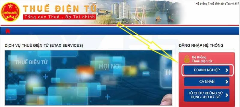 Truy cập vào hệ thống thuế điện tử
