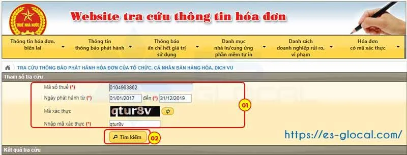 Cập nhật thông tin tra cứu thông báo