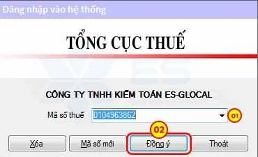 Đăng nhập vào hệ thống HTKK