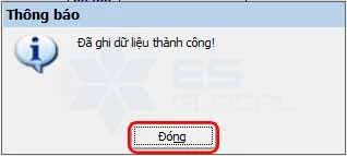 Ghi dữ liệu thành công