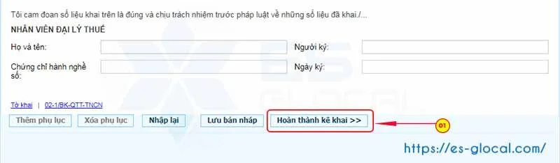 Hoàn thành tờ khai quyết toán thuế TNCN 2019