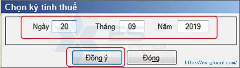 Lựa chọn ngày thông báo