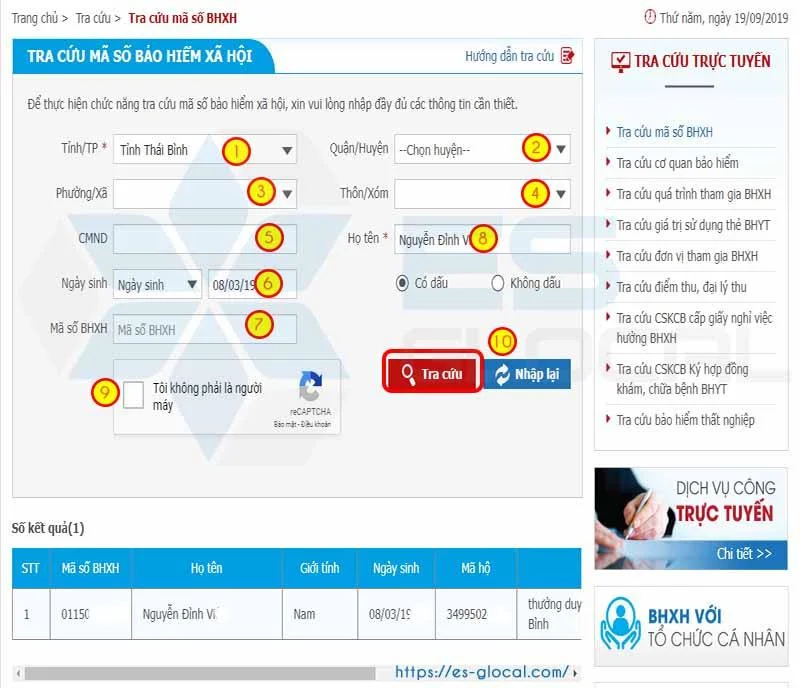 Hoàn thành tra cứu mã số BHXH