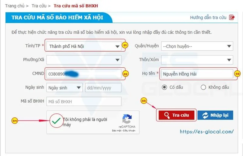 Cập nhật thông tin tra cứu sổ sổ BHXH online