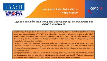 Lập báo cáo kiểm toán trong môi trường hiện tại do ảnh hưởng bởi đại dịch COVID – 19