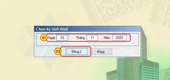 Chọn kỳ tính thuế