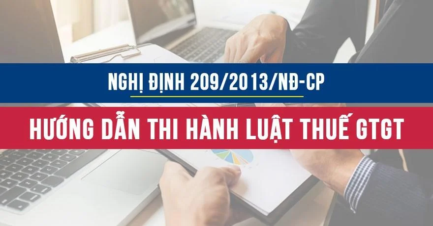 Nghị định 209/2013/NĐ-CP hướng dẫn thi hành Luật thuế GTGT