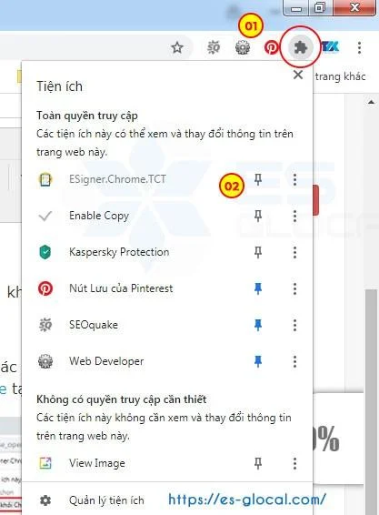 Cách show Esiger chrome tct bi an
