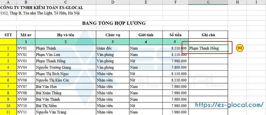 Cách sử dụng hàm INDEX