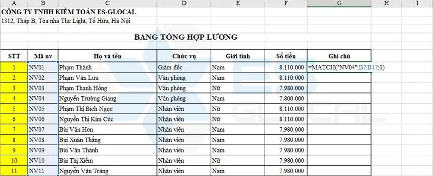 hàm index excel