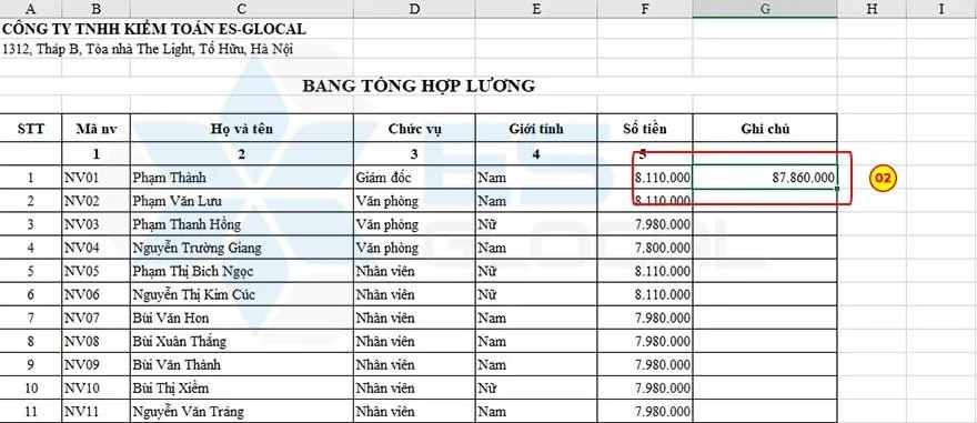 hàm sumifs excel