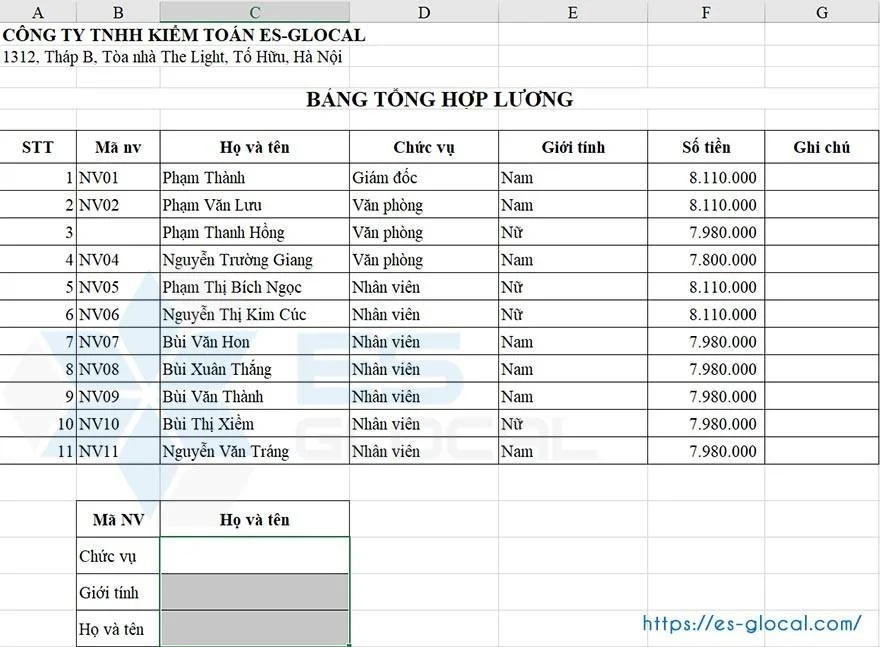 hàm vlookup và hlookup