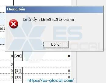 lỗi HTKK không kết xuất được tờ khai