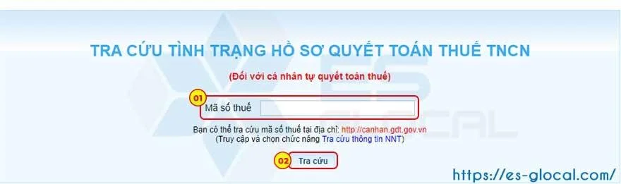 nhập thông tin cần tra cứu