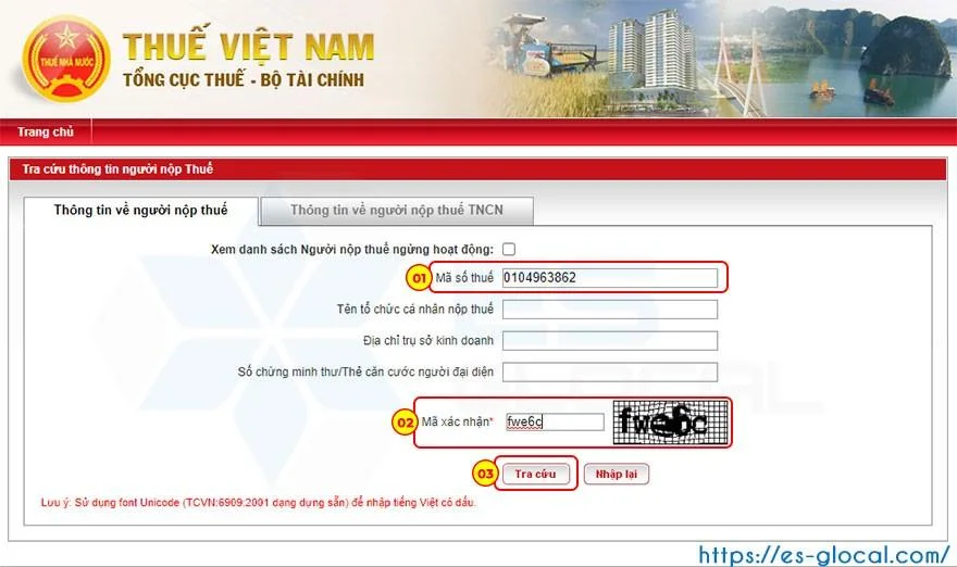 Kiểm tra mã số thuế doanh nghiệp