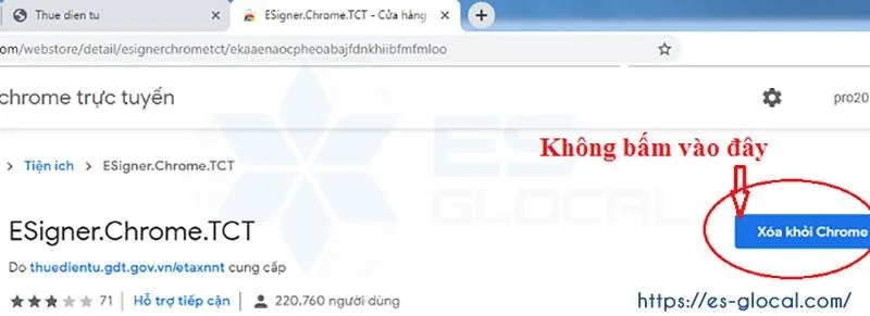 Các bạn không ấn vào xóa khỏi Chrome