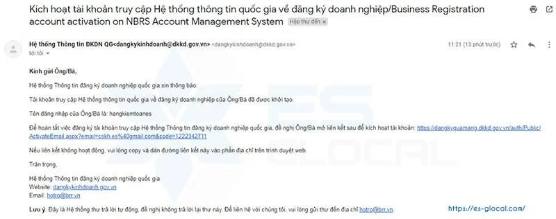 Xác nhận email đăng ký tài khoản thành công