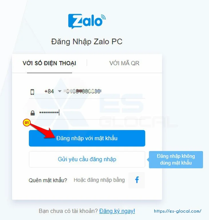 Cách đăng nhập tài khoản zalo pc bằng tài khoản, mật khẩu đăng nhập