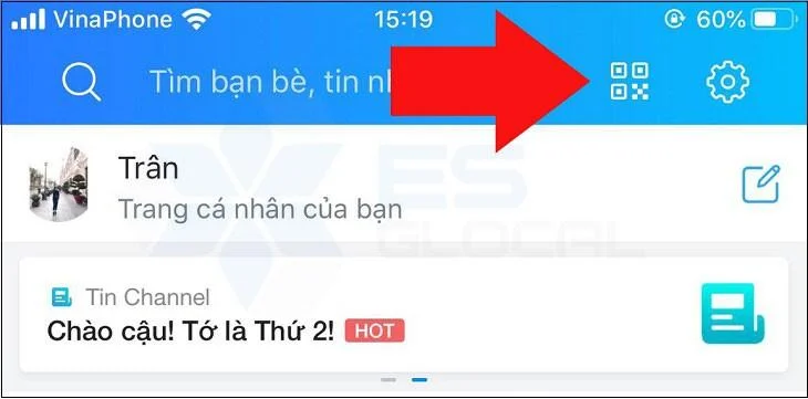 Chọn zalo quét qr code trên thiết bị động đã đăng nhập zalo mobile