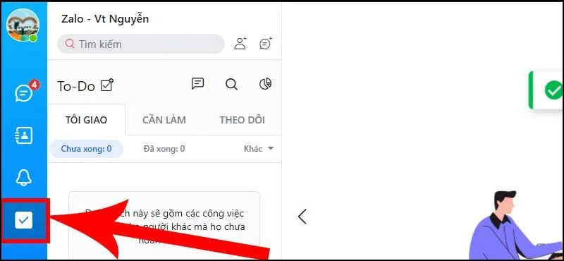 Giao việc trong zalo như thế nào