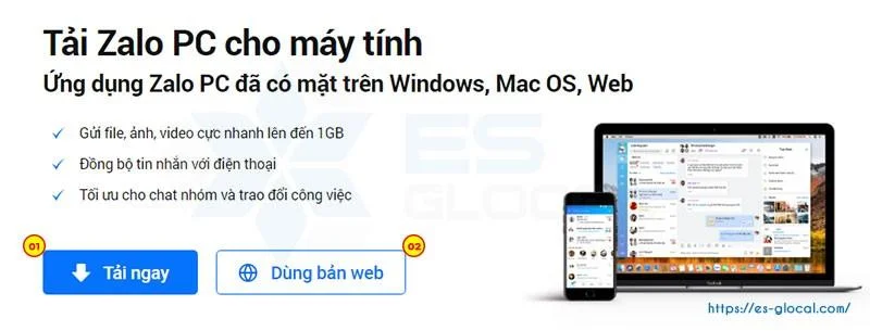 tải phiên bản zalo pc mới nhất hiện nay