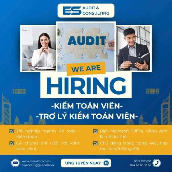 THÔNG BÁO TUYỂN DỤNG – HÃNG KIỂM TOÁN ES