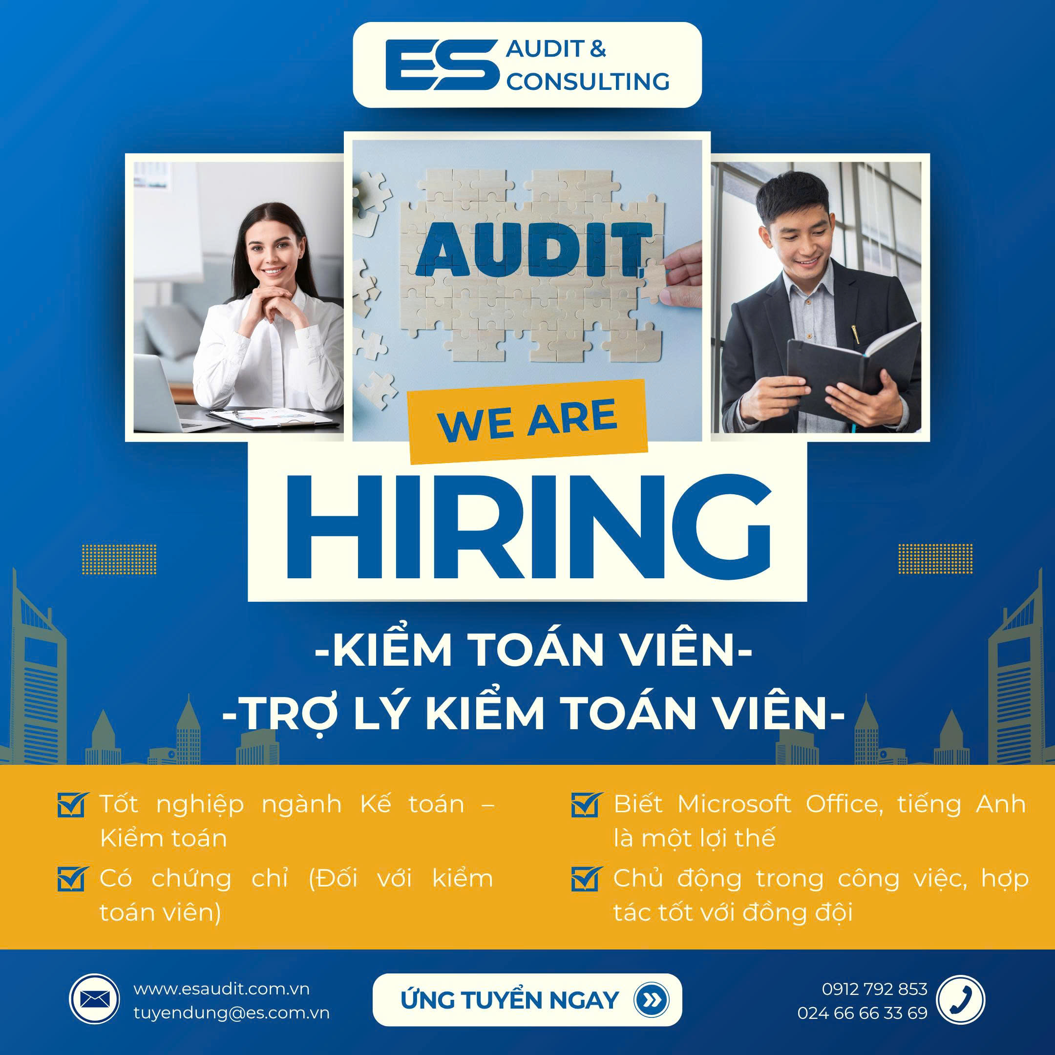 THÔNG BÁO TUYỂN DỤNG – HÃNG KIỂM TOÁN ES